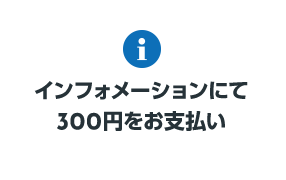 インフォメーションにて300円をお支払い