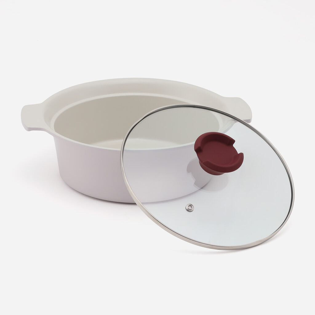 【セラミック塗装で汚れ落ちもつるっ！セラミックIH両手鍋】