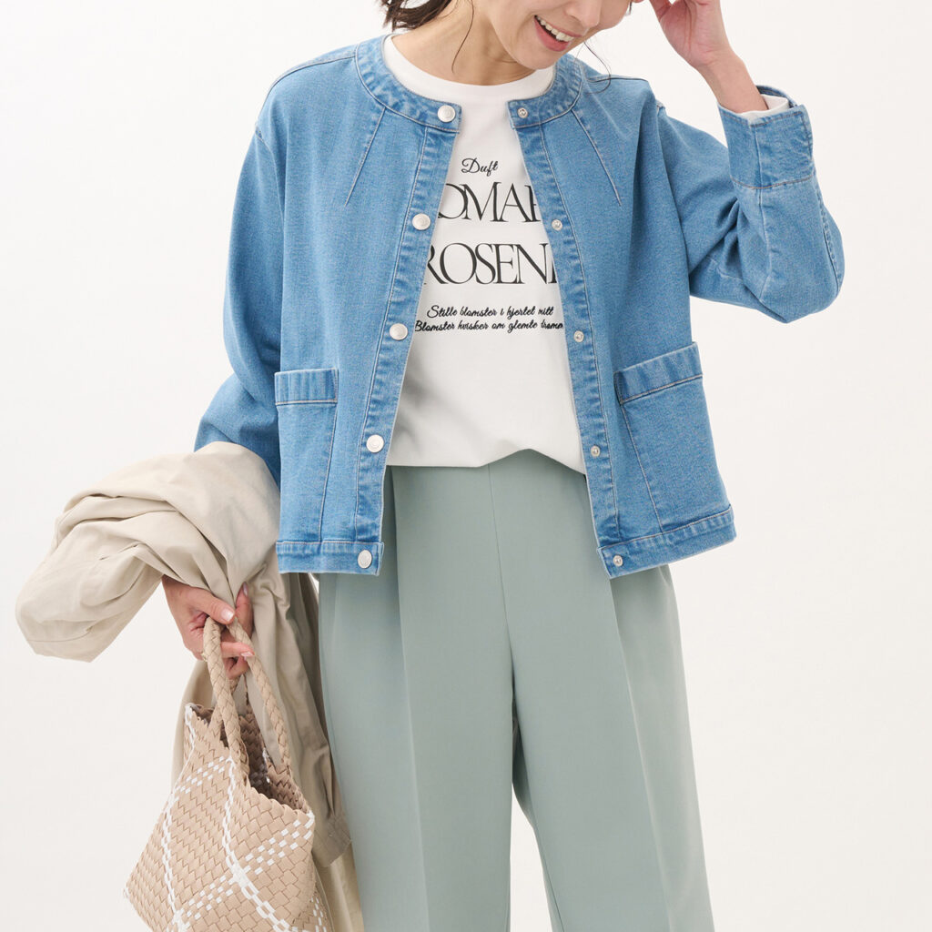 【春のお出かけに最適！動きやすくて女性らしいデニムジャケット】