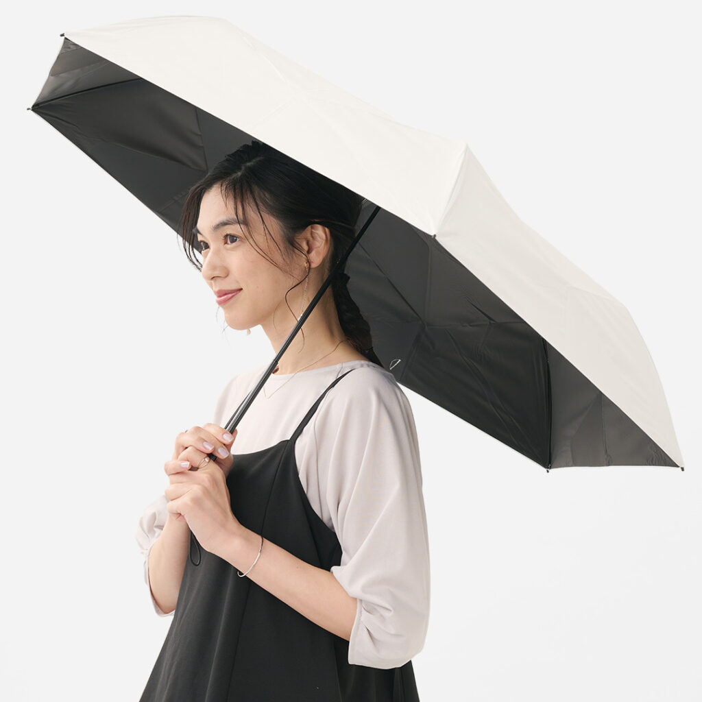 【3月からのUV対策 くるっときれいにたためる遮光の折畳傘】
