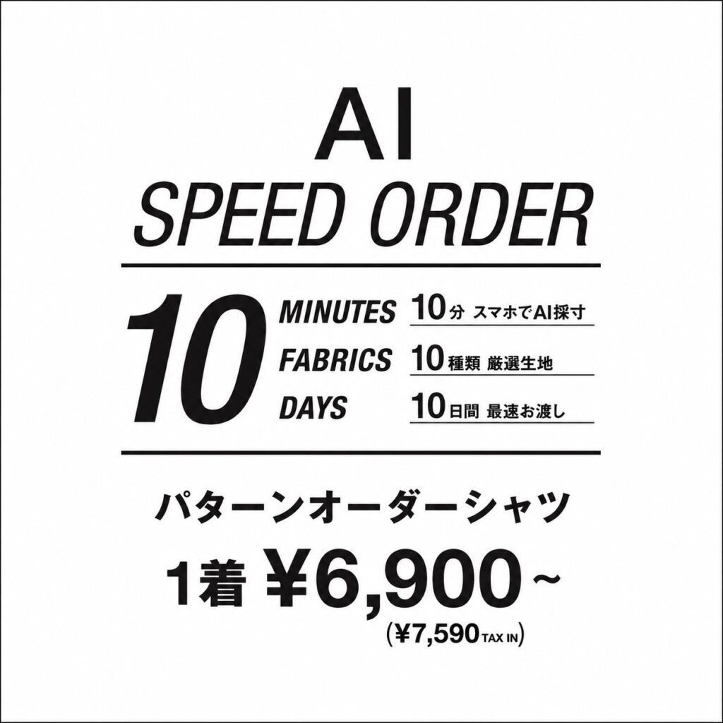【パターンオーダーシャツ　¥7,590〜】
